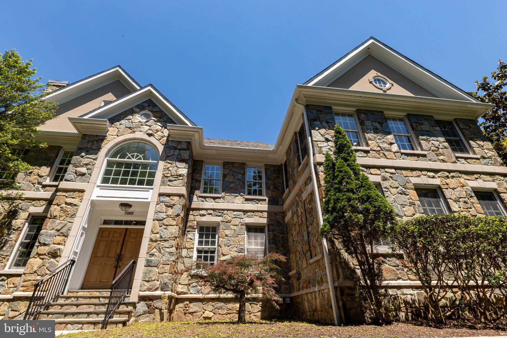 7009 Persimmon Tree Road Bethesda, MD 20817 - Photo 51 of 63 Exterior - Varigated Stone Facade