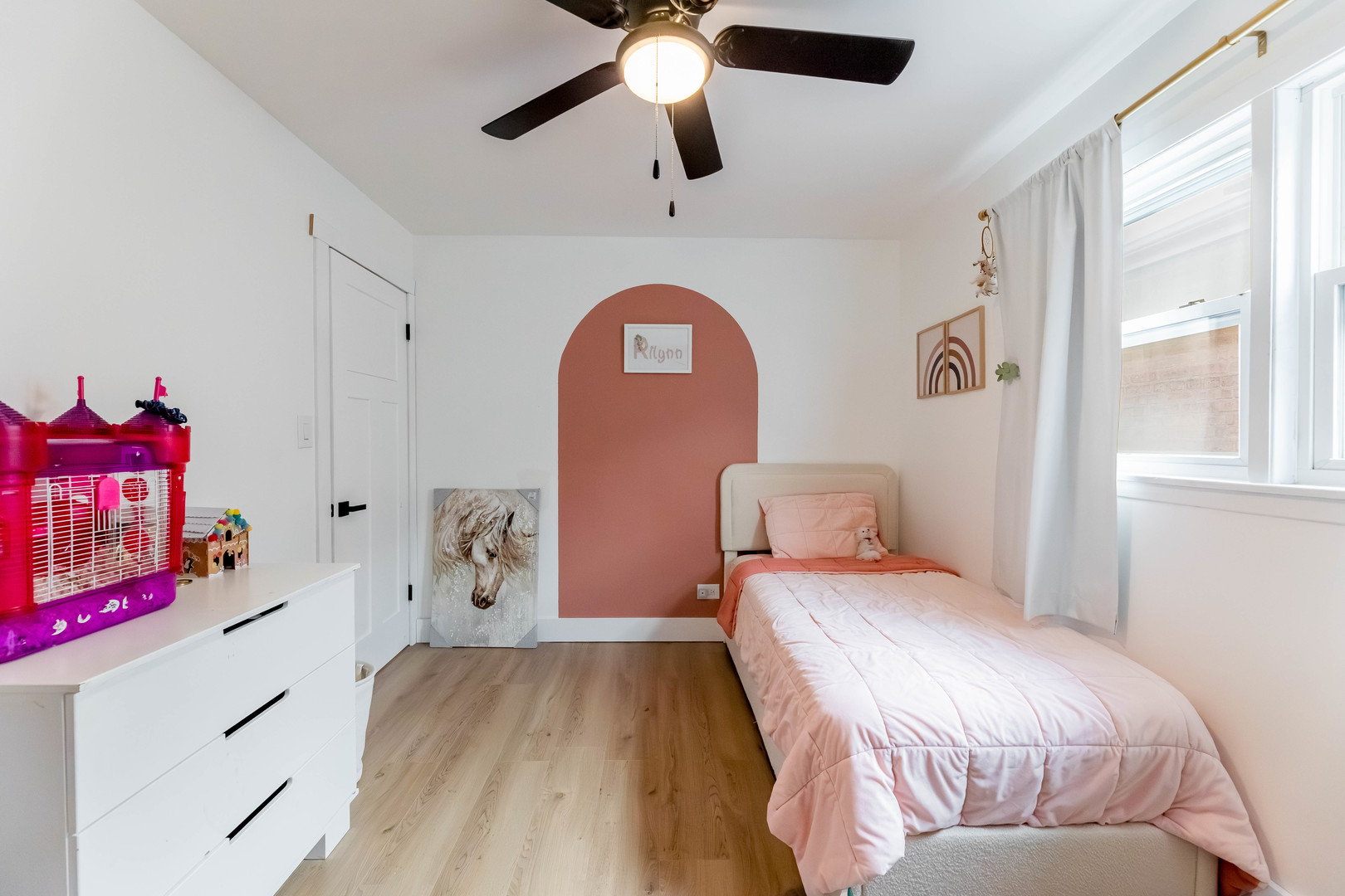 5105 South Mobile Avenue Chicago, IL 60638 - Photo 13 of 21 a bedroom with a bed and a chandelier