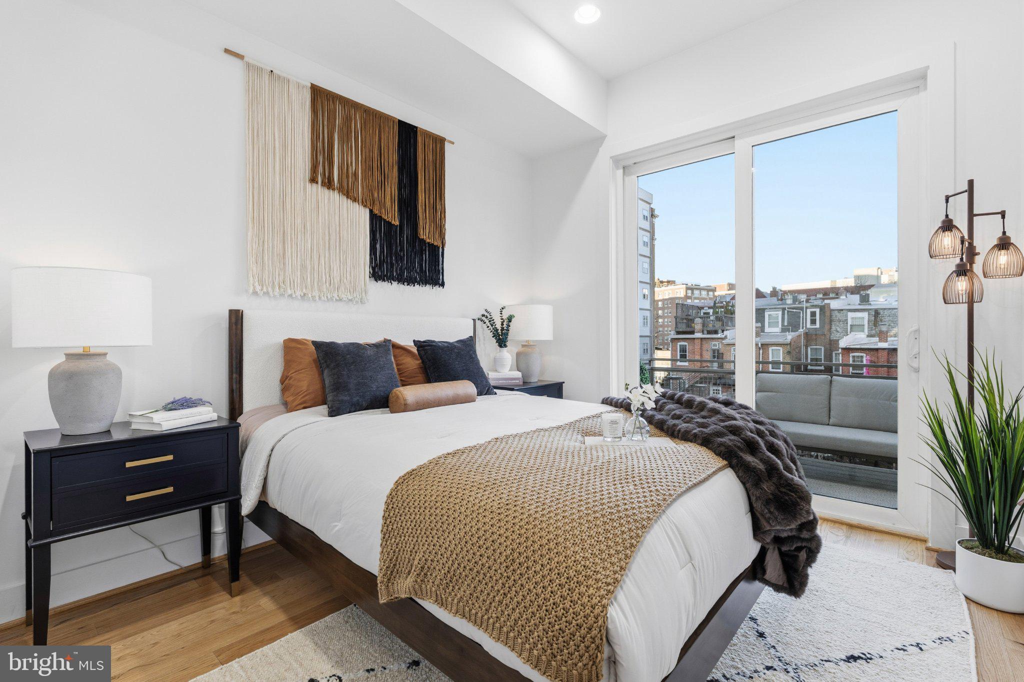 1837 Kalorama Road Northwest, Unit F Washington, DC 20009 - Photo 11 of 42 Modern bedroom with city views.