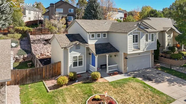a aerial view of a house