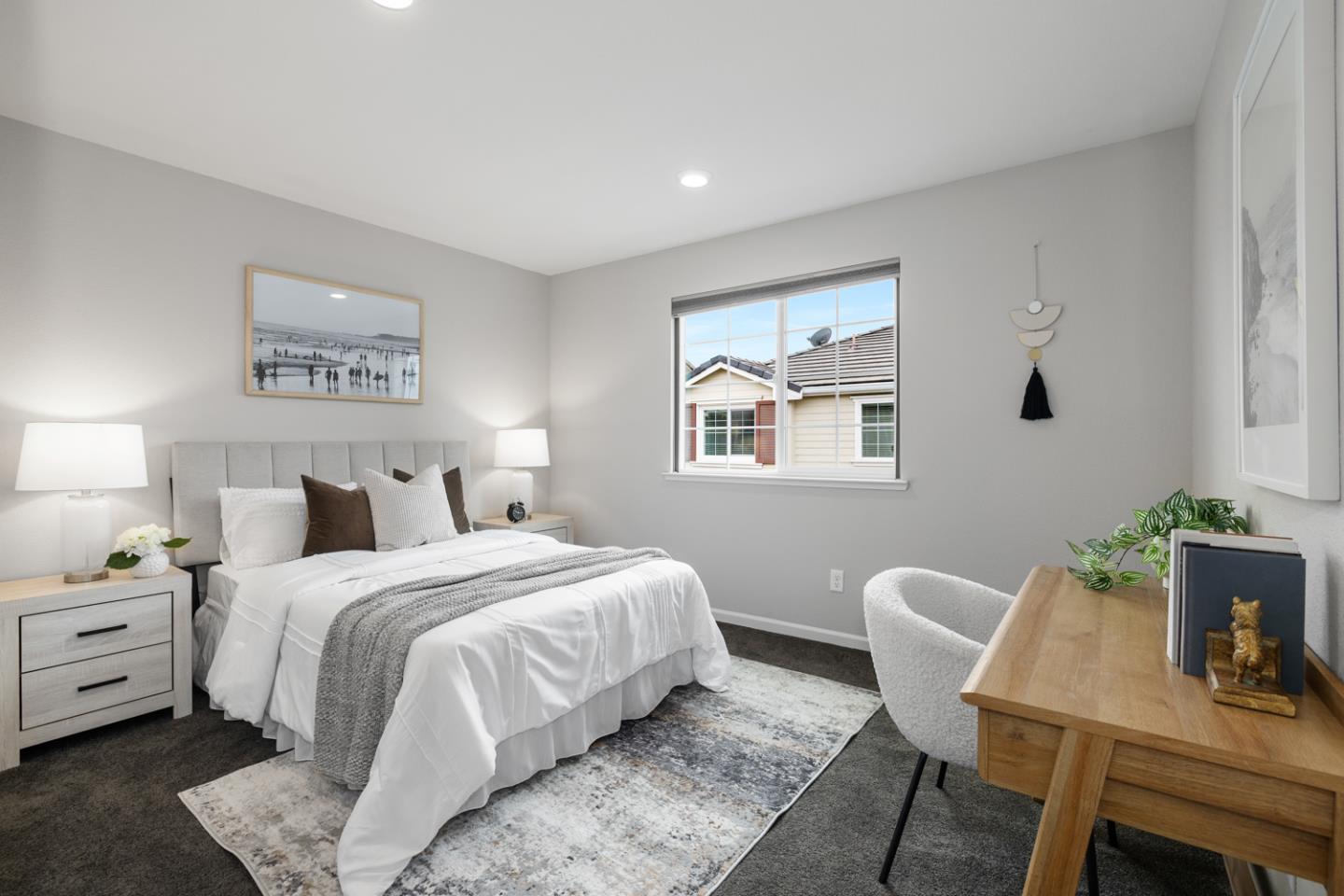 2208 Rosenblatt Street Hayward, CA 94544 - Photo 26 of 32 a bedroom with a bed and a desk