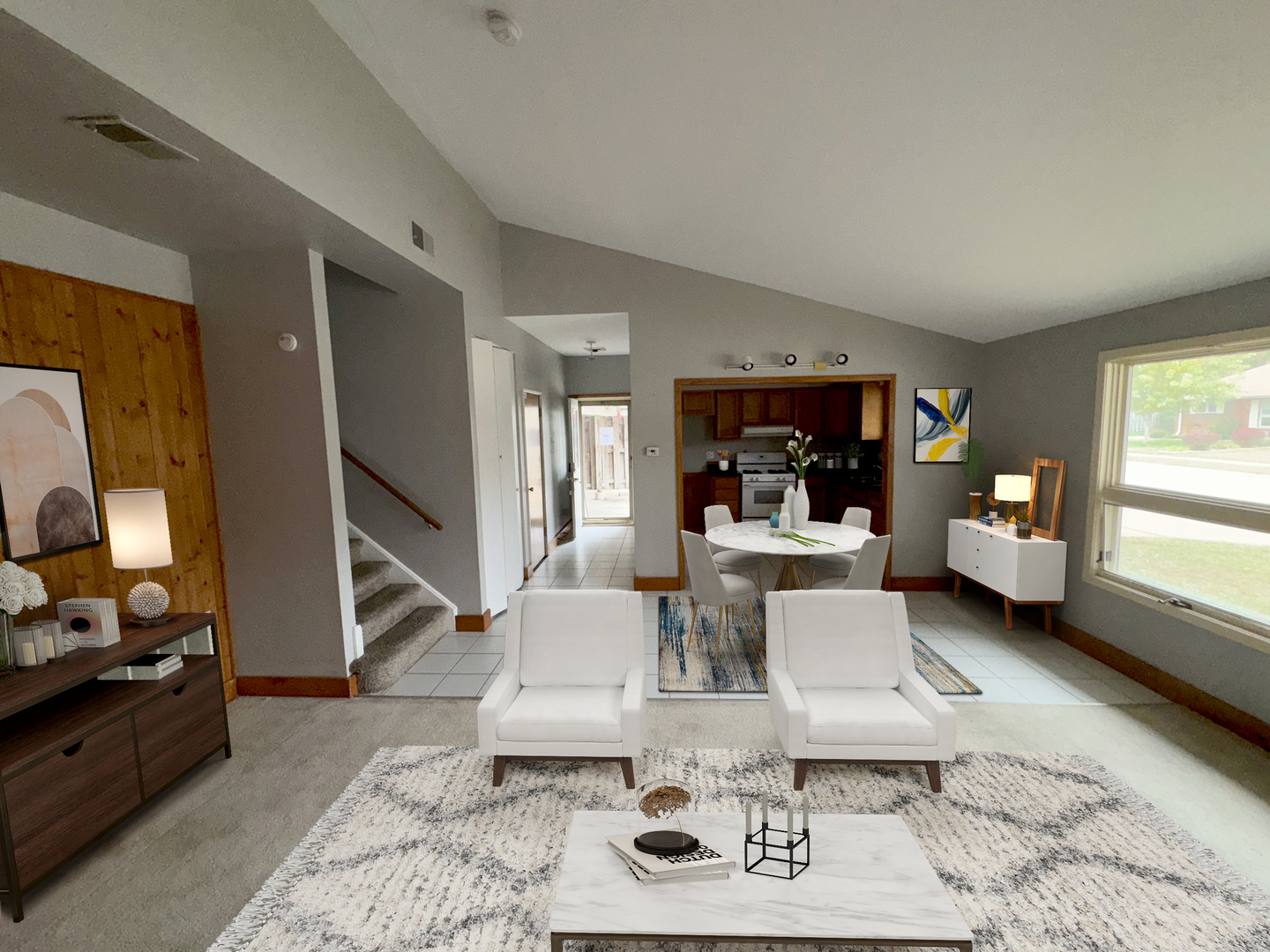 1612 Golfview Road Rantoul, IL 61866 - Photo 17 of 46 a living room with furniture and a large window