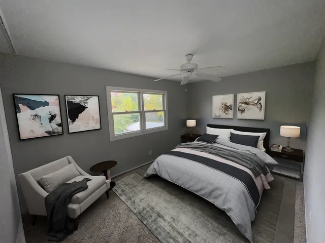 an empty room with a empty space and a window