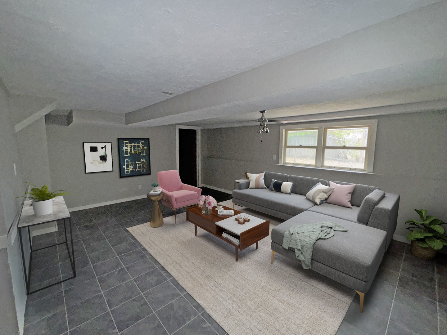 1612 Golfview Road Rantoul, IL 61866 - Photo 44 of 46 a living room with furniture and a window