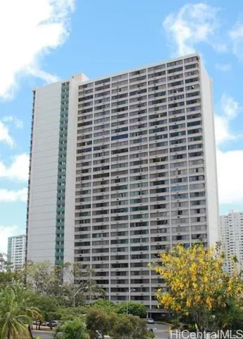 a front view of a building