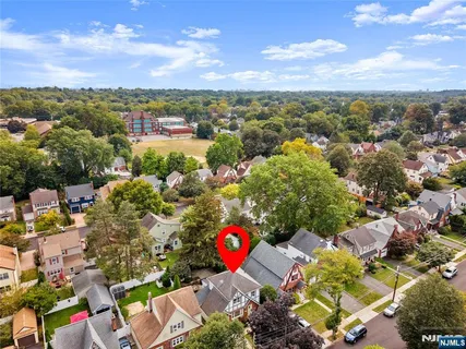 an aerial view of a houses