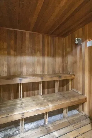 a living room with a table