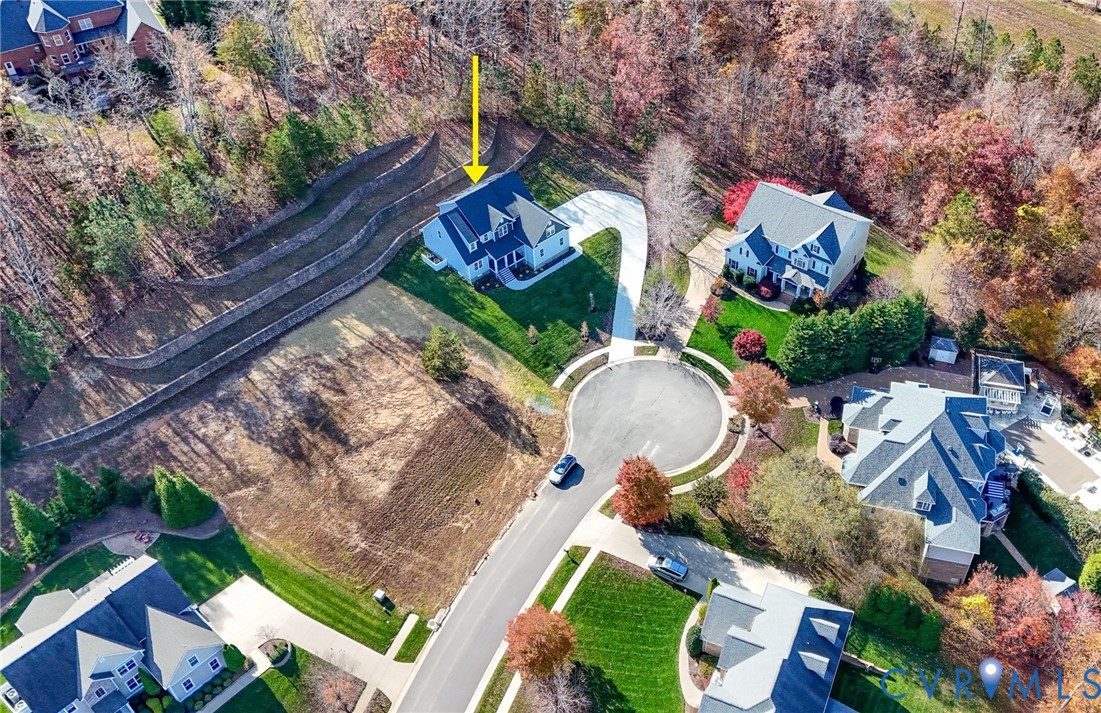 3107 Handley Road Midlothian, VA 23113 - Photo 48 of 50 an aerial view of a house with garden space and sitting space