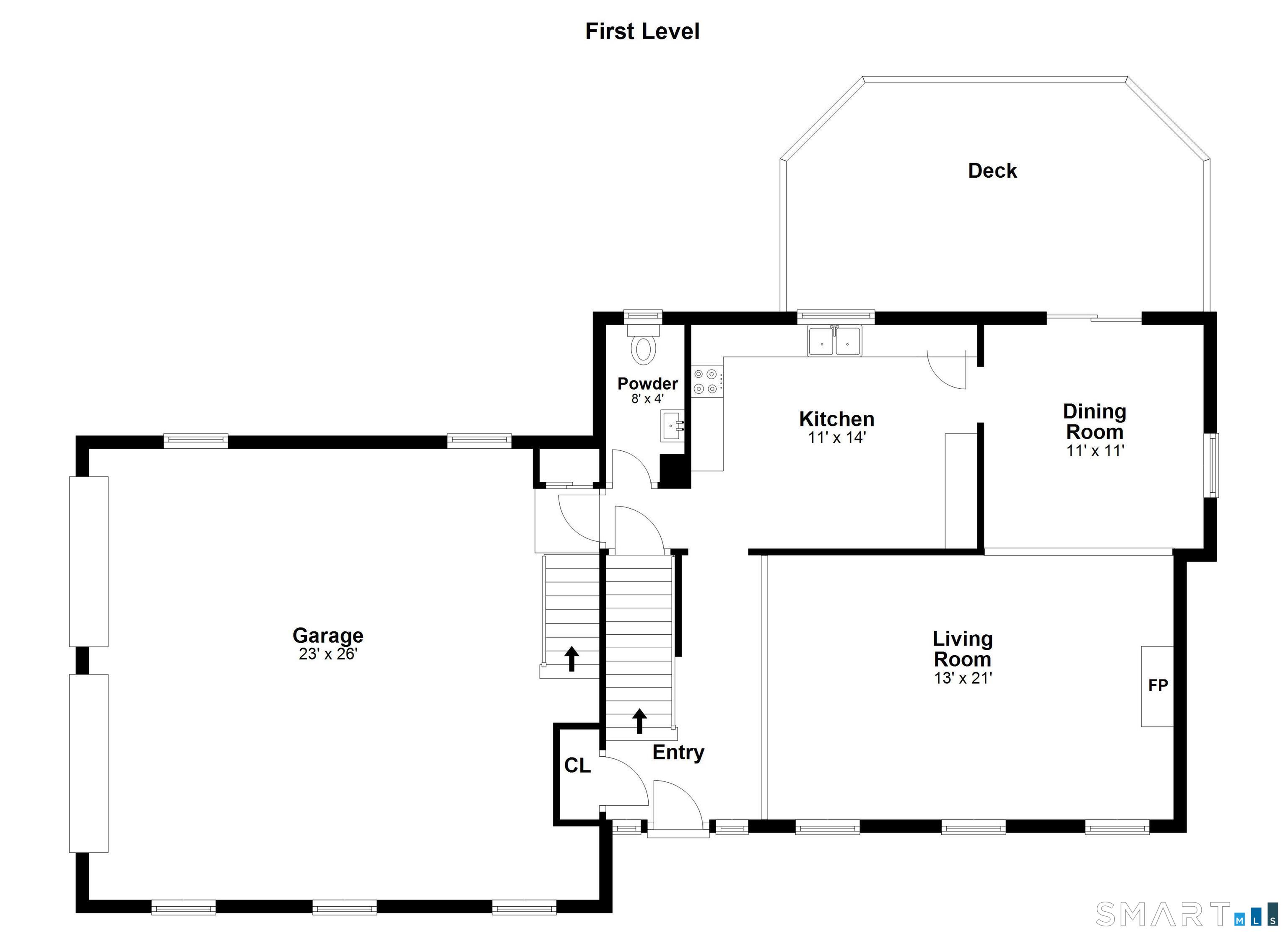 268 Umpawaug Road Redding, CT 06896 - Photo 28 of 30 First floor layout