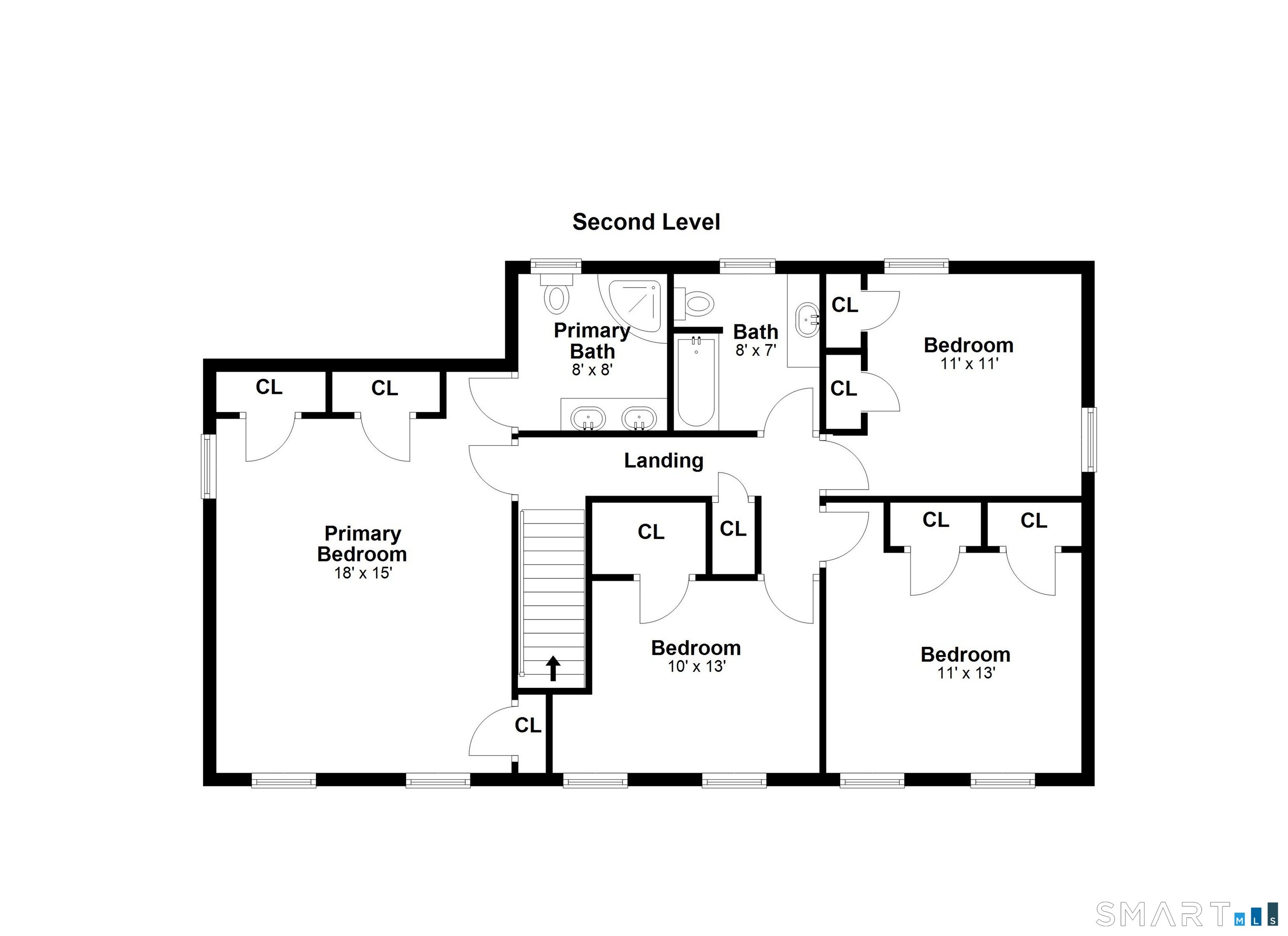 268 Umpawaug Road Redding, CT 06896 - Photo 29 of 30 Second floor layout