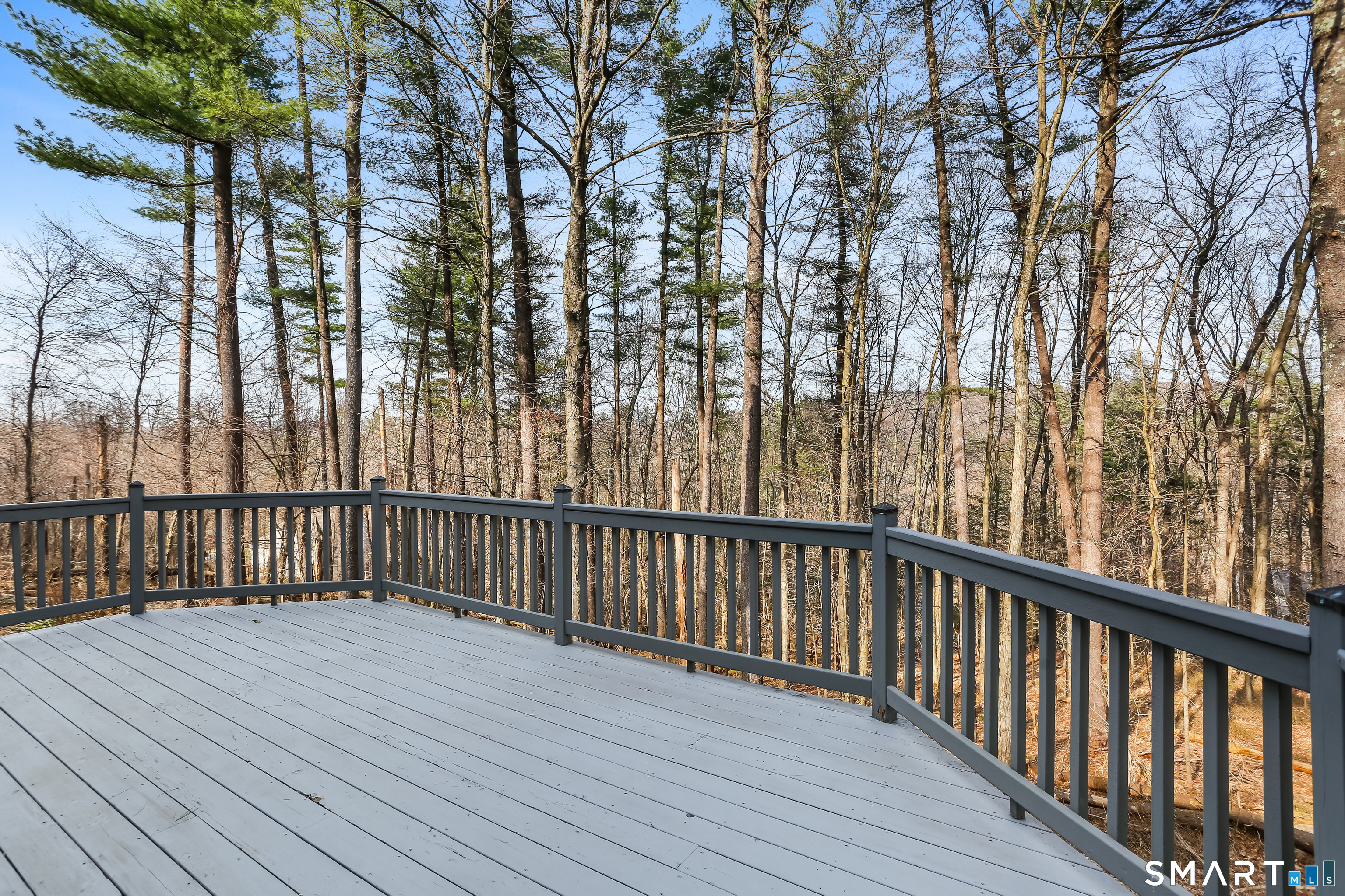 268 Umpawaug Road Redding, CT 06896 - Photo 6 of 28 a view of a wooden balcony