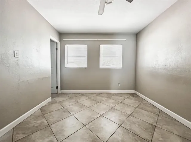 an empty room with a window