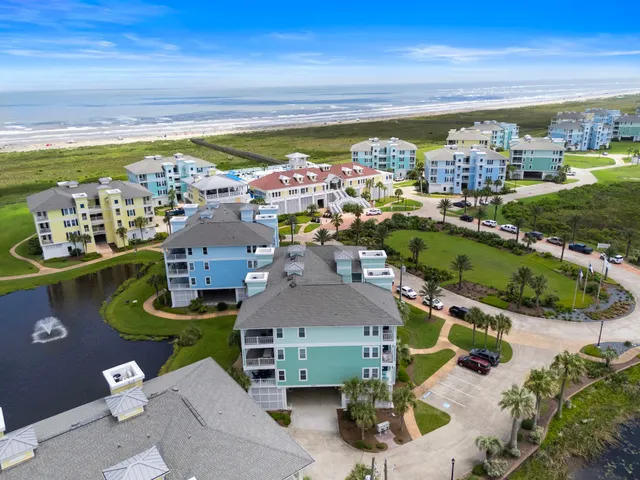 an aerial view of multiple house