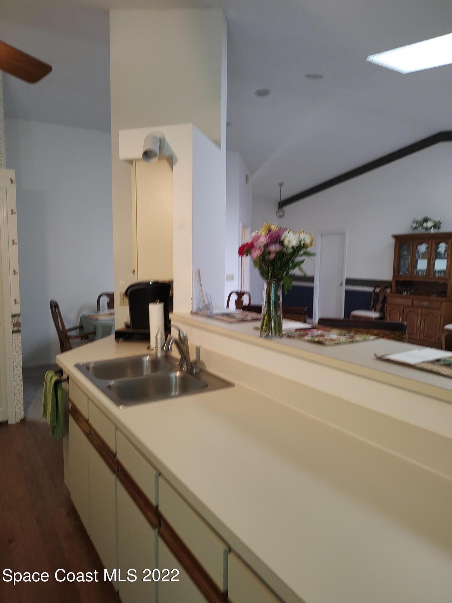 1233 Walnut Grove Way Rockledge, FL 32955 - Photo 16 of 19 a kitchen with a sink and a potted plant