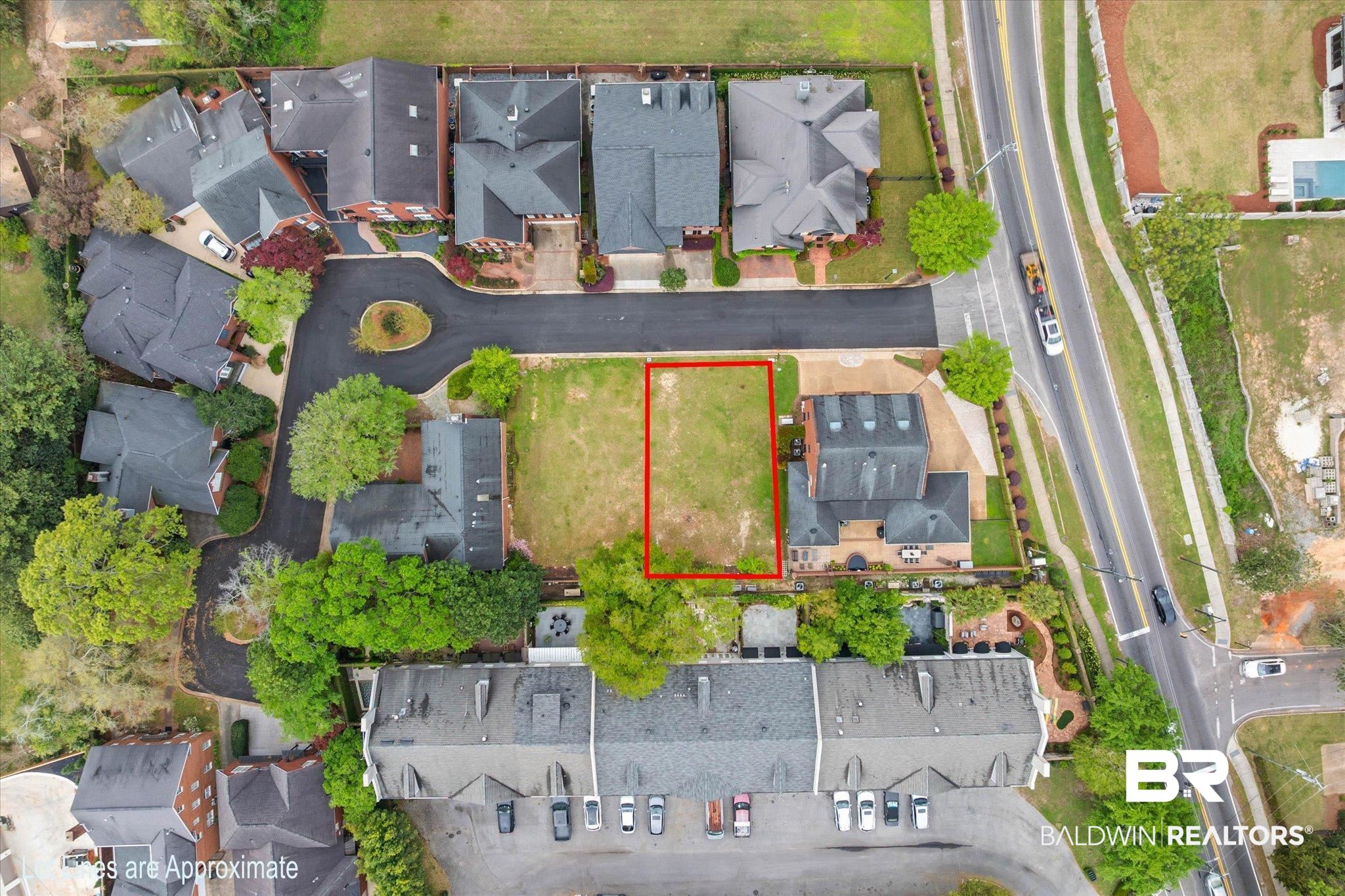 104 Fielding Place Mobile, AL 36608 - Photo 1 of 13 Aerial perspective of suburban area featuring property parcel outlined