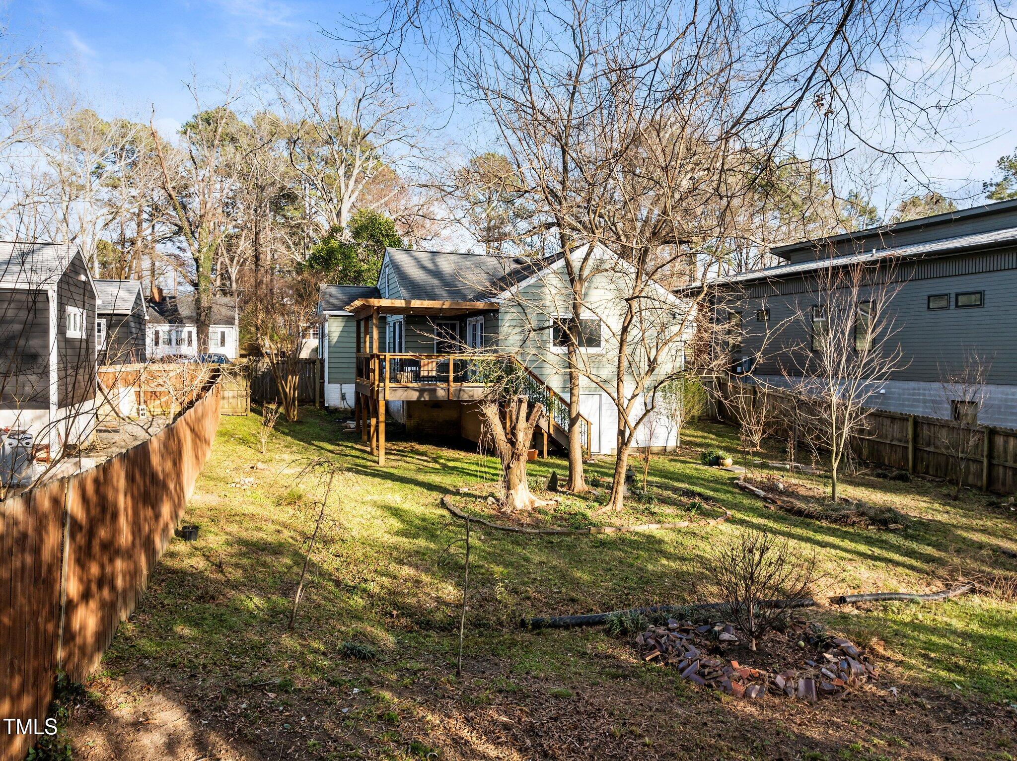 2511 State Street Durham, NC 27704 - Photo 35 of 45 a view of a yard with wooden fence