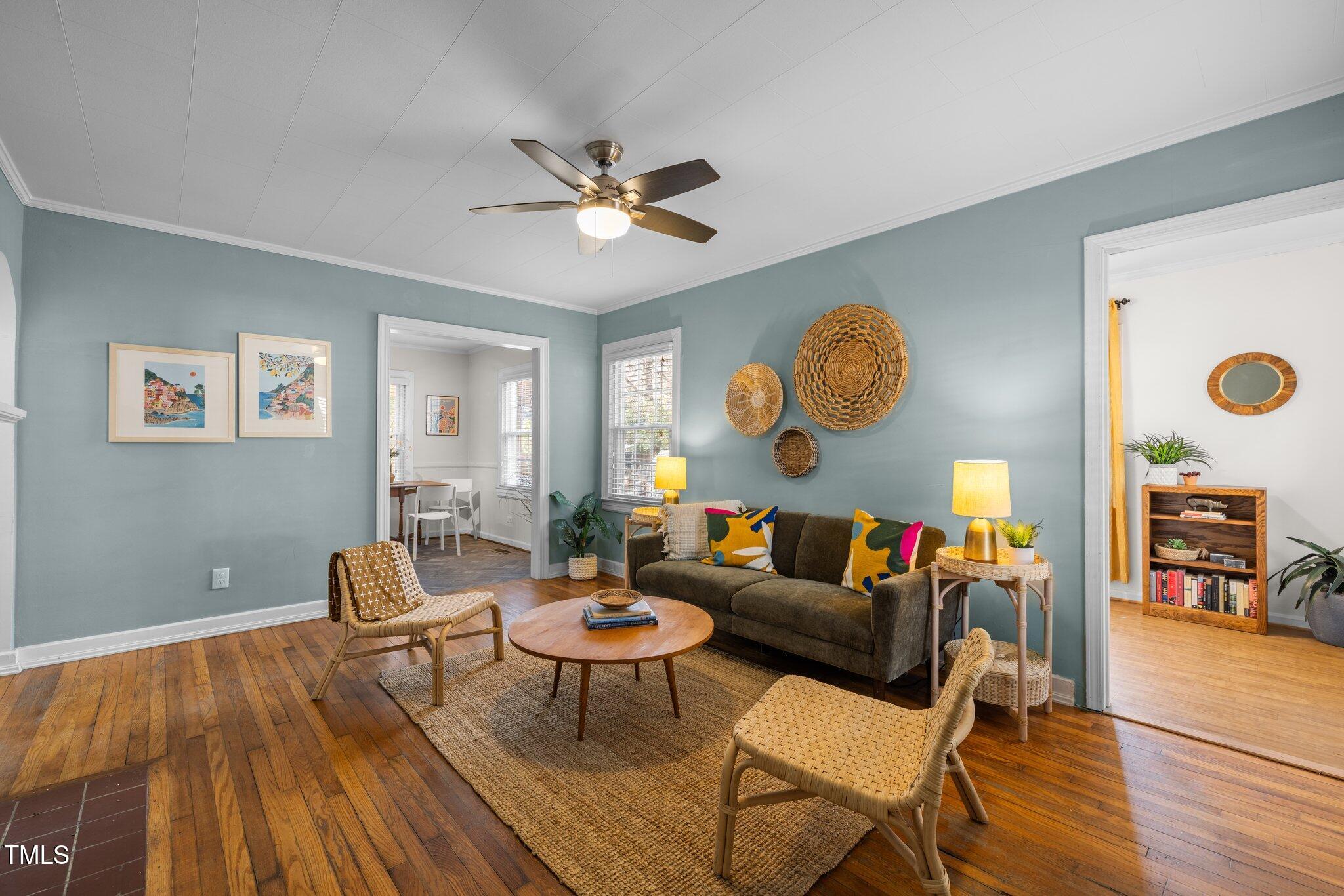 2511 State Street Durham, NC 27704 - Photo 3 of 45 a living room with furniture and wooden floor