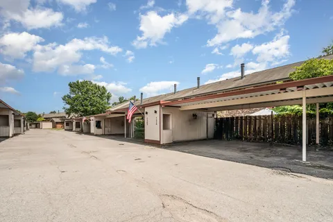 a view of a house with a outdoor space