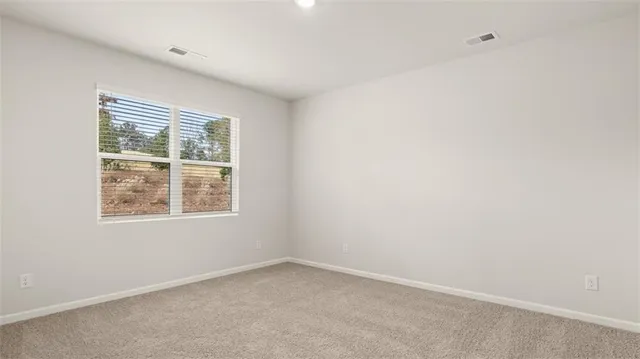 an empty room with a window