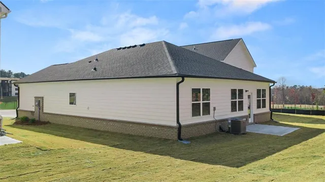 a house view with a garden space