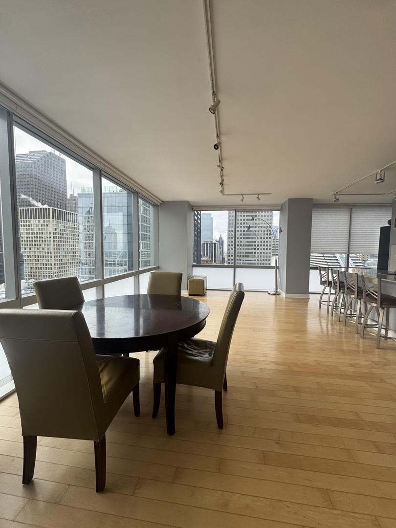 Undisclosed Address Chicago, IL 60601 - Photo 5 of 18 a view of a dining room with furniture window and wooden floor
