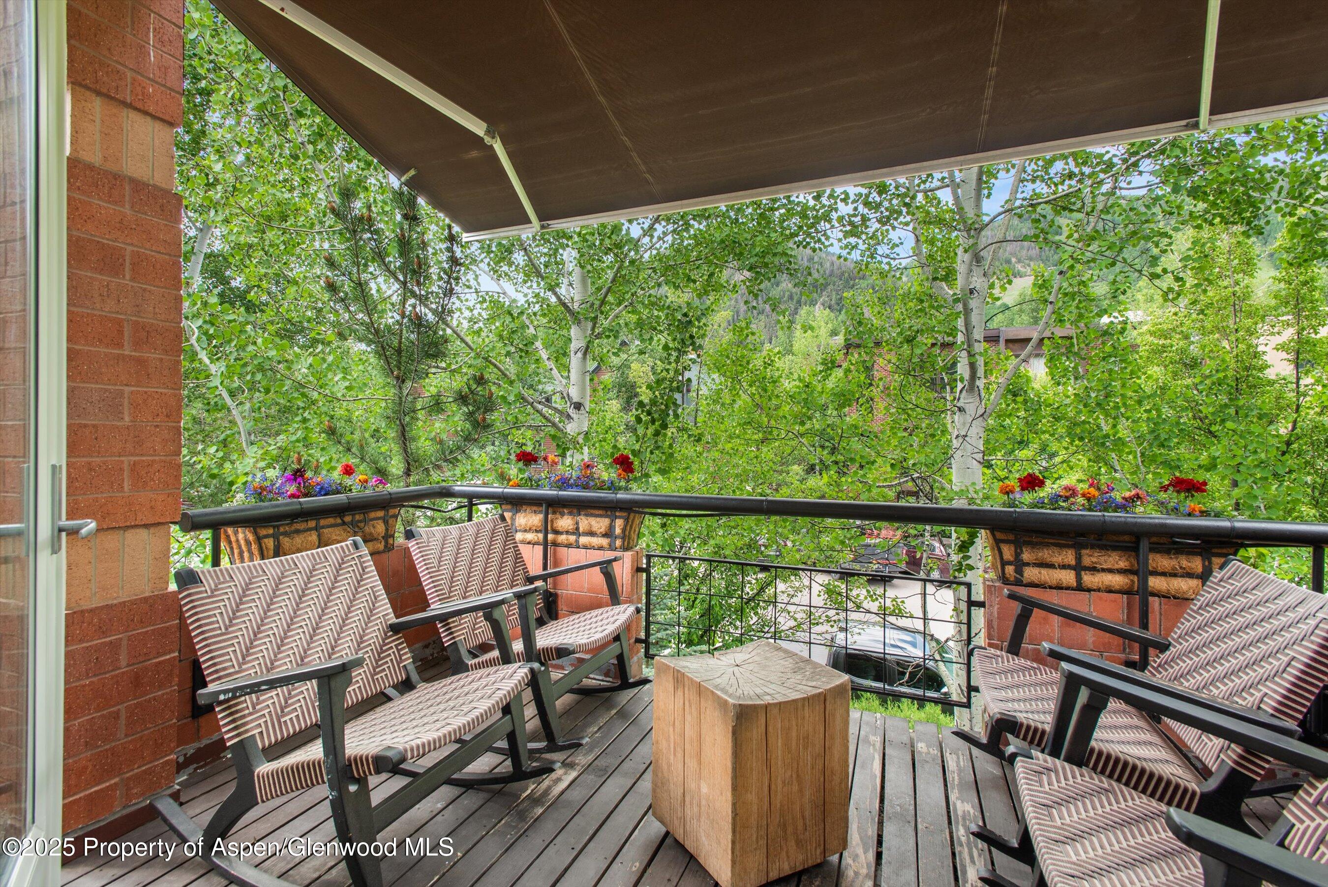 706 East Hyman Avenue, Unit 706 Aspen, CO 81611 - Photo 6 of 46 a view of a two chairs in the balcony