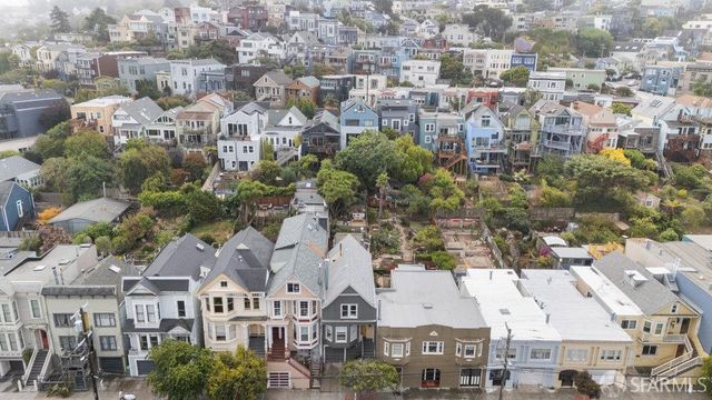a view of city with tall buildings