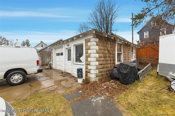 a view of a house with a patio