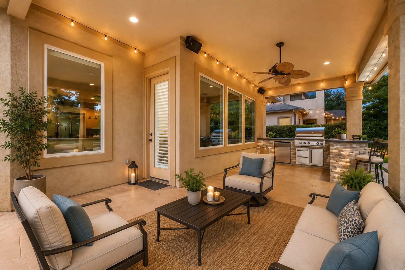 6006 Valhalla Drive Spring, TX 77379 - Photo 36 of 44 Virtual Staging -Covered patio offers seamless indoor-outdoor living with beautiful backyard views.