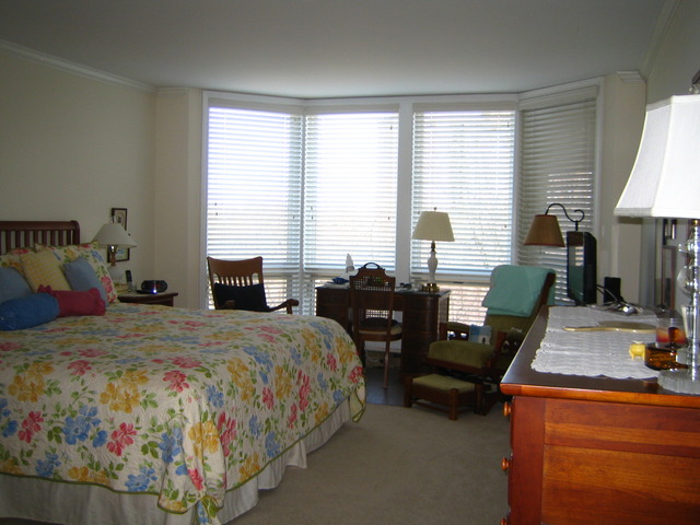 1140 Old Mill Road, Unit 504F Hinsdale, IL 60521 - Photo 16 of 21 a bedroom with a bed and large windows