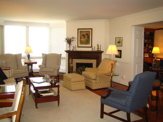1140 Old Mill Road, Unit 504F Hinsdale, IL 60521 - Photo 5 of 21 a living room with furniture fireplace and a window