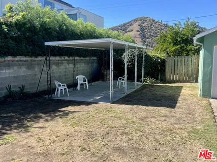 a backyard of a house