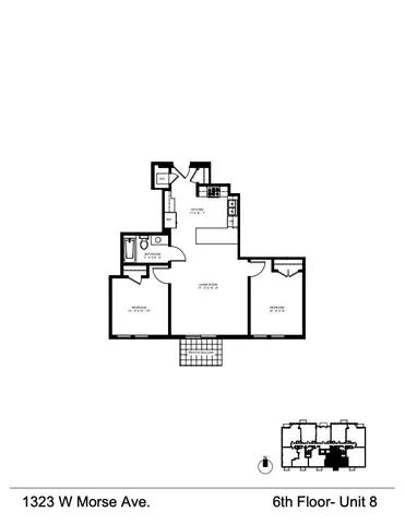 $2,500 | 1323 West Morse Avenue, Unit 609, Chicago, IL 60626