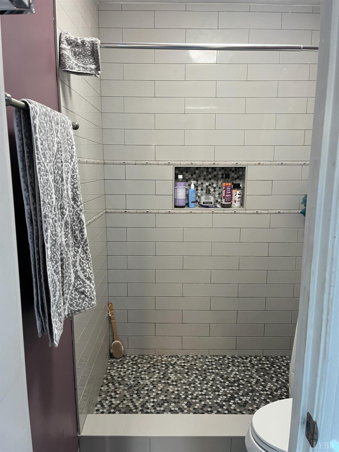 9710 Forest Road Goode, VA 24556 - Photo 24 of 49 a bathroom with a shower and toilet