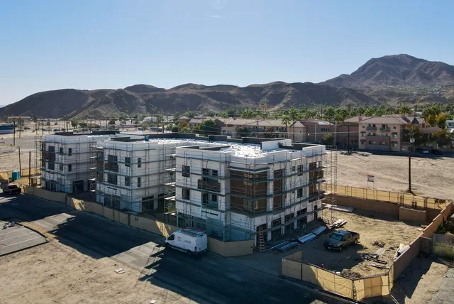 a view of city from balcony