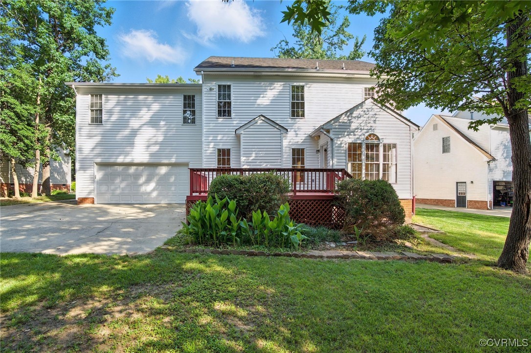 8248 Hampton Arbor Circle Chesterfield, VA 23832 - Photo 36 of 41 a view of a white house with a big yard and potted plants in front of it