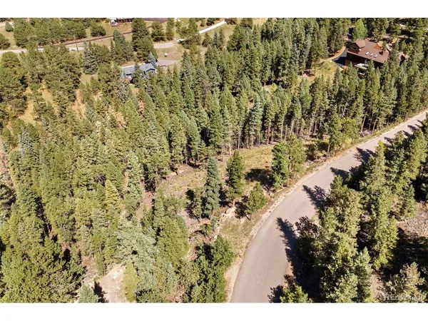 a view of a yard with an trees