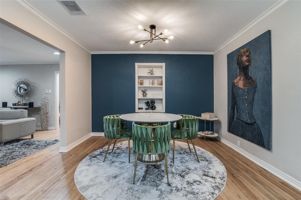 3714 Valley Ridge Road Dallas, TX 75220 - Photo 6 of 26 a view of a dining room with furniture window and wooden floor