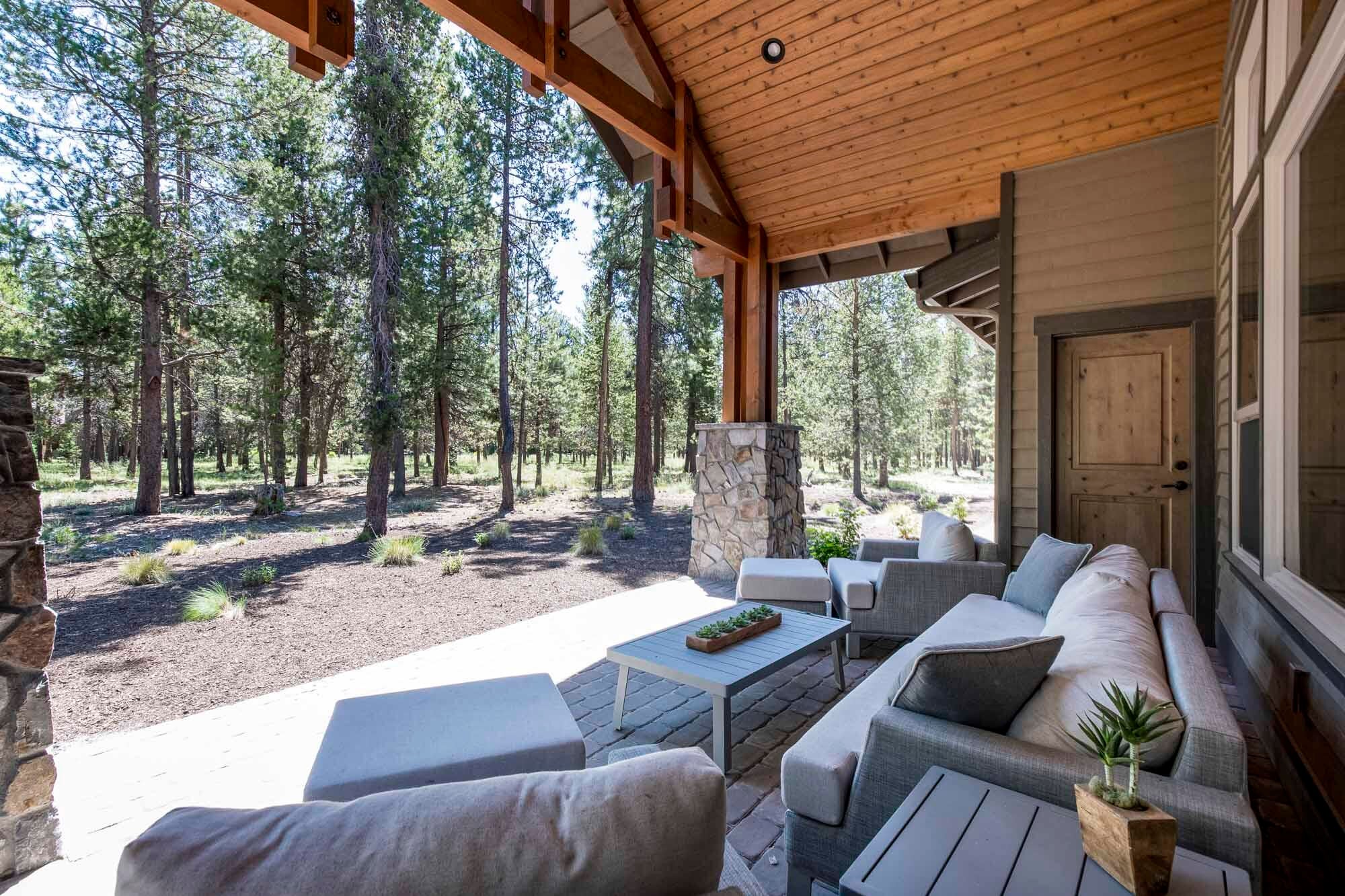 Spacious covered paver patio and
remarkable vistas of the Caldera Springs forest, this home brings the outside in!