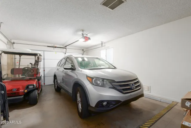 a car parked in garage