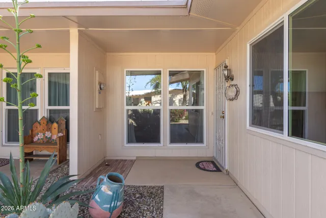a view of front door of house