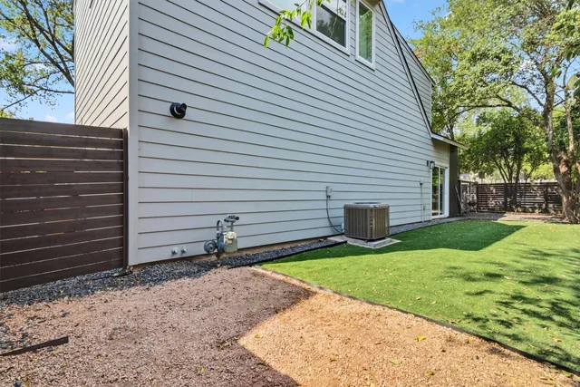 a view of a backyard with a garden