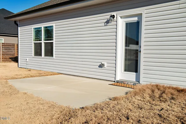 a backyard of a house