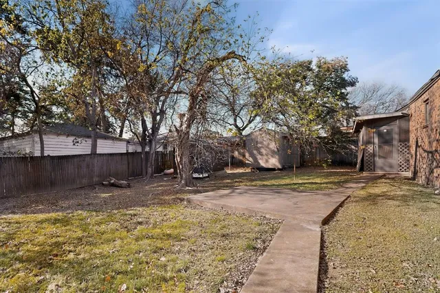 a backyard of a house