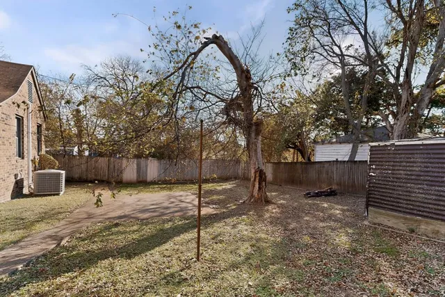 a backyard of a house
