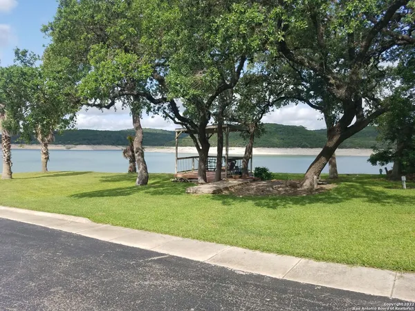a view of a backyard with tree s