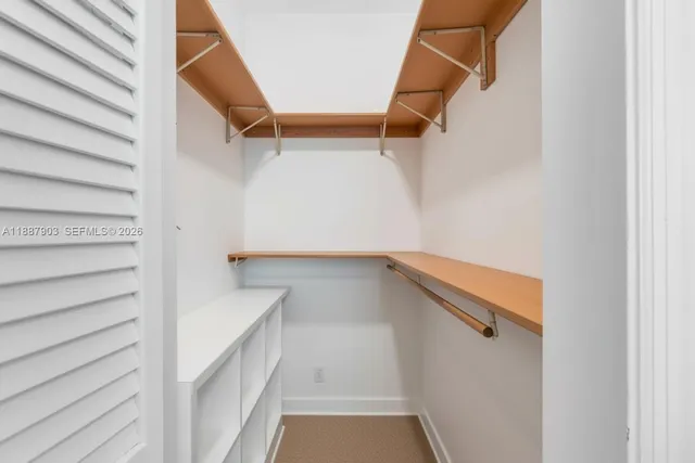 a view of walk in closet