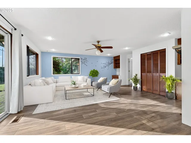 a view of an empty room and window