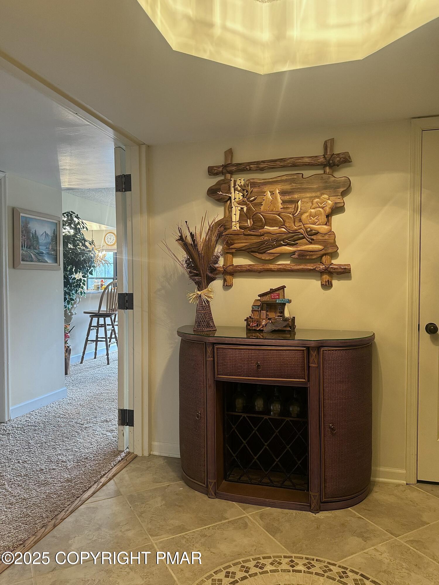 a view of water heater and room