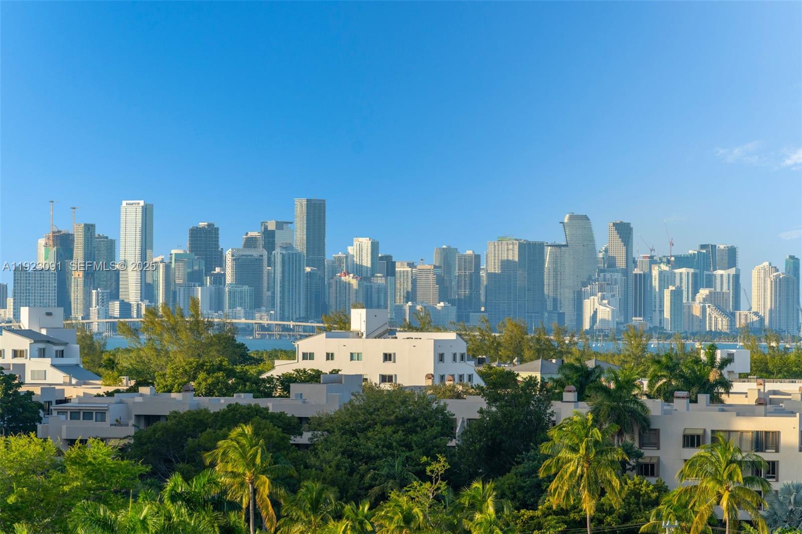a view of a city with tall buildings